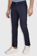 Fluidic Blue Color Lounge Trouser