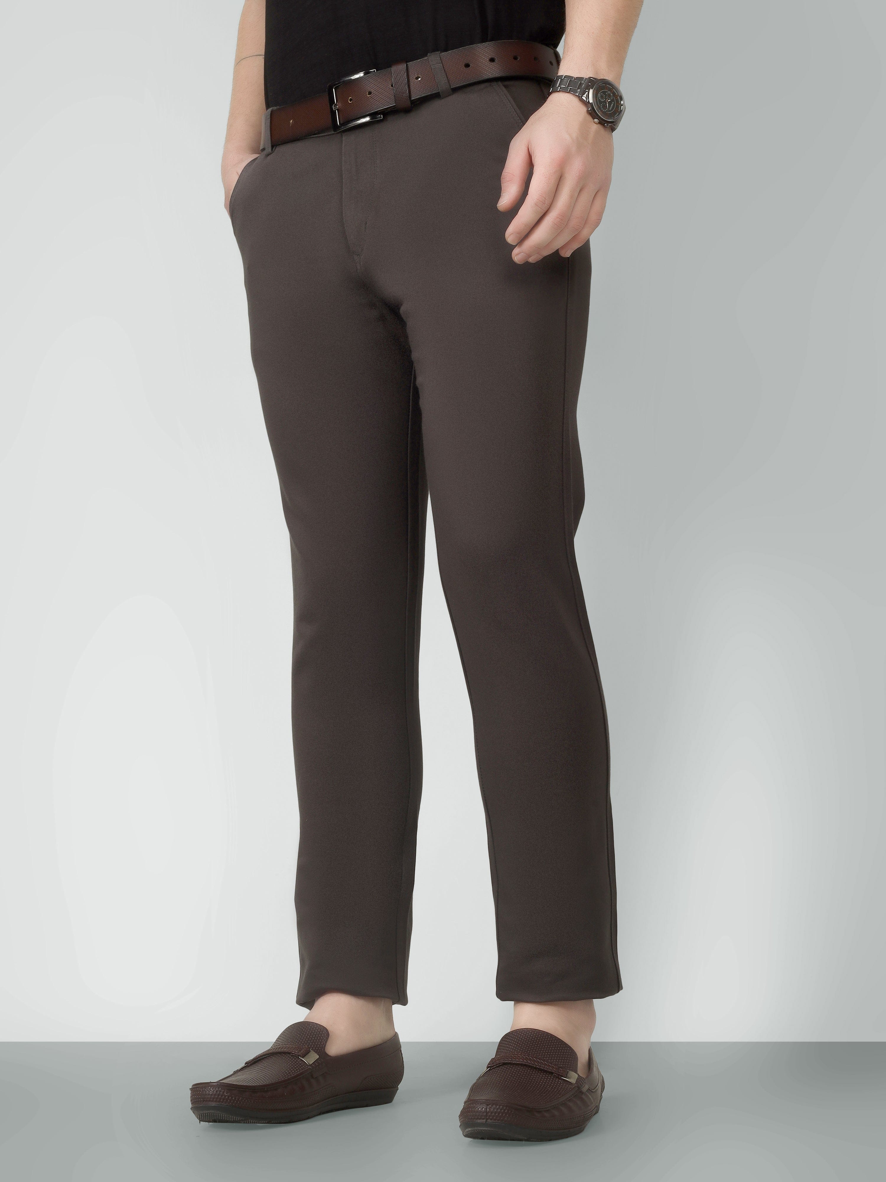 Men's Charcoal Brown Chinos
