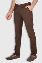 Fluidic Brown Color Lounge Trouser