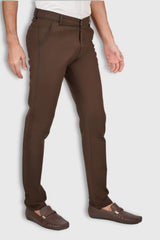 Fluidic Brown Color Lounge Trouser