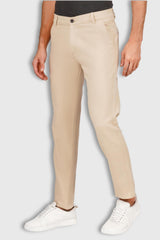 Fluidic Cream Color Lounge Trouser