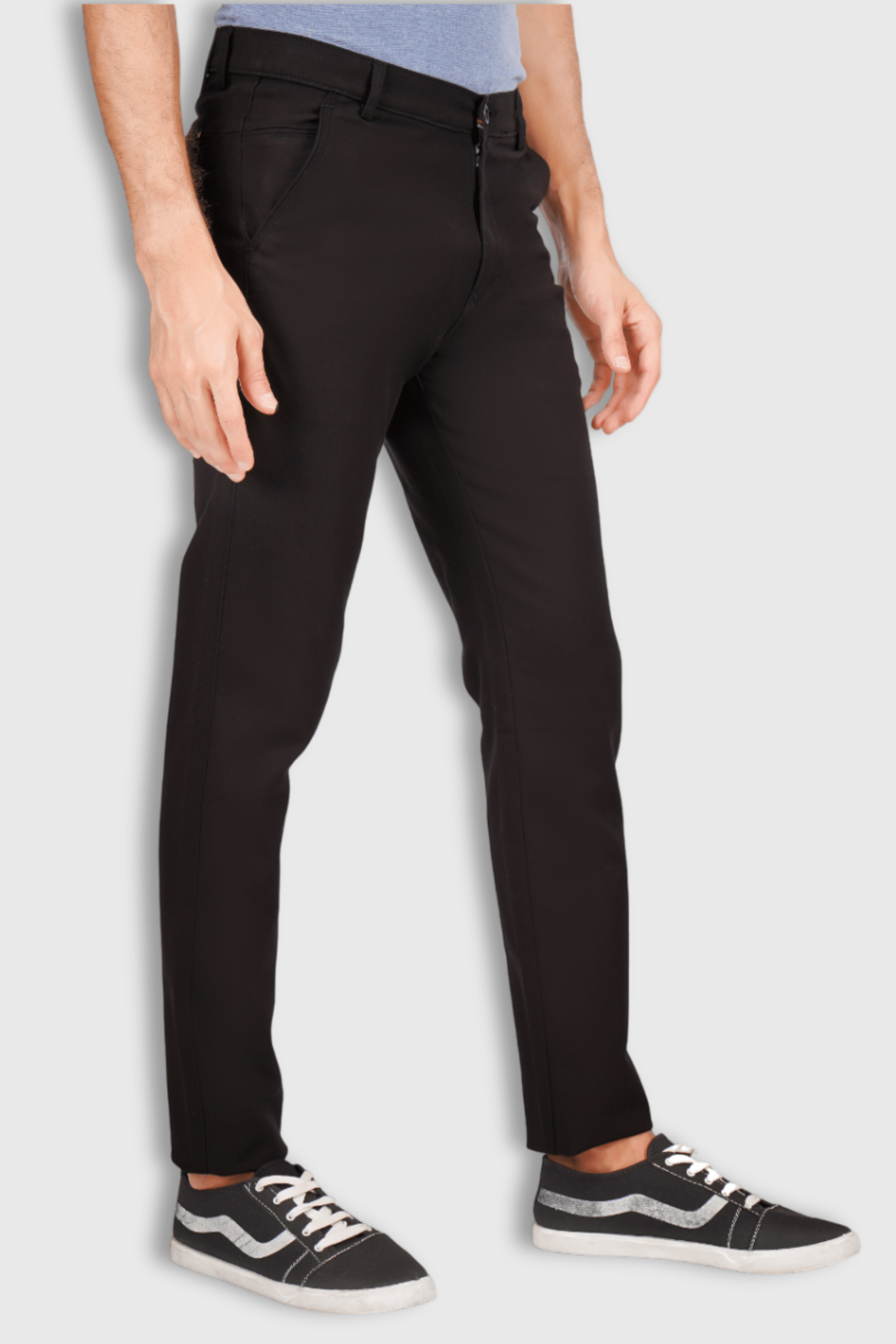 Fluidic Black Color Lounge Trouser