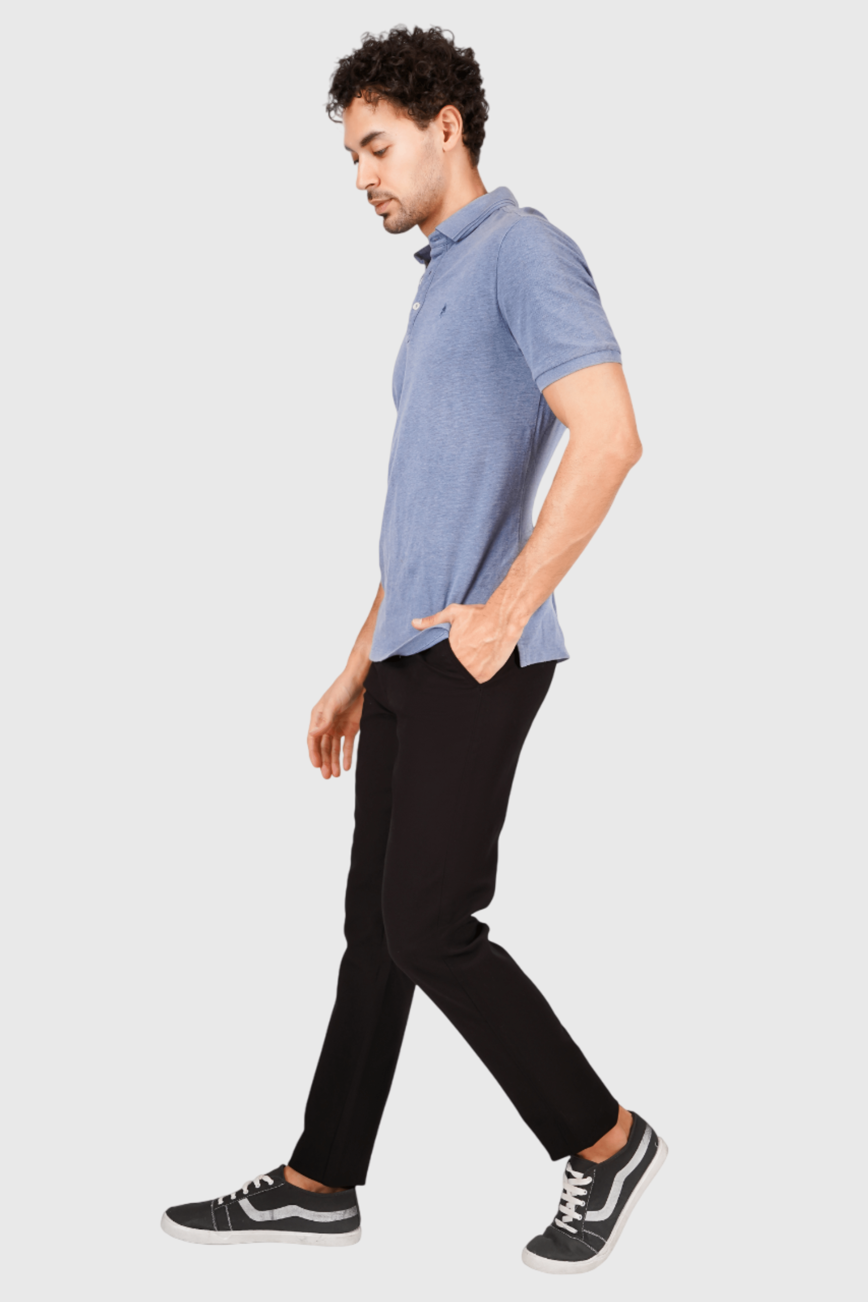 Fluidic Black Color Lounge Trouser