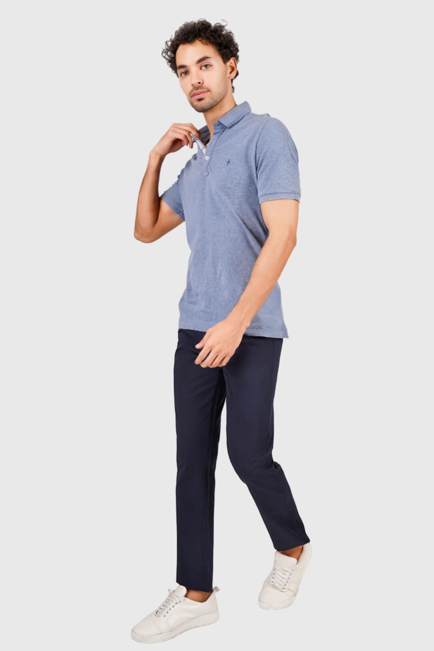 Fluidic Blue Color Lounge Trouser