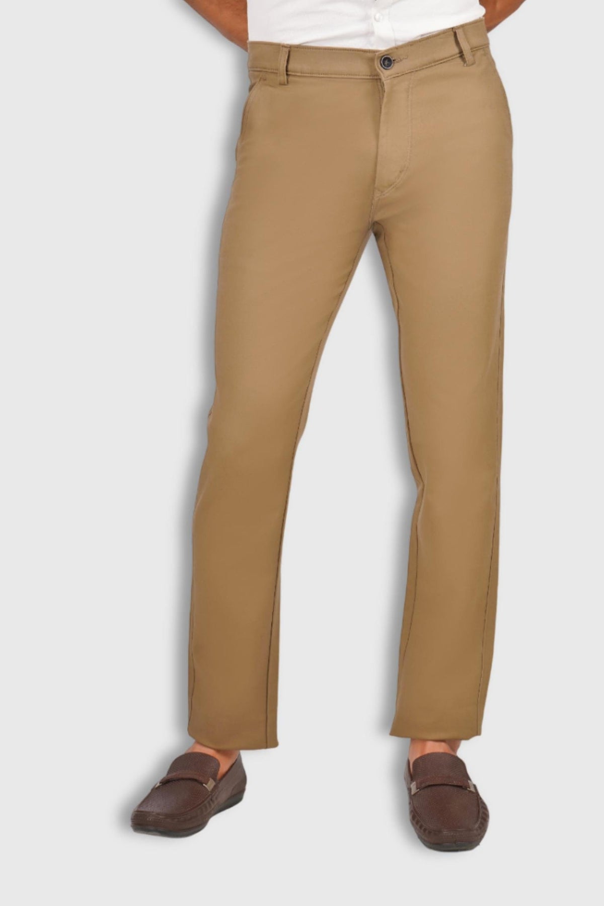Fluidic Khaki Color Lounge Trouser