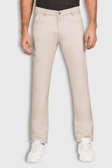 Fluidic Cream Color Premium Trouser