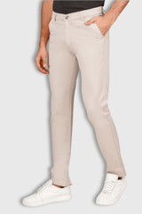 Fluidic Cream Color Premium Trouser