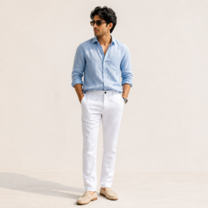 Premium Linen Pant for Men - White