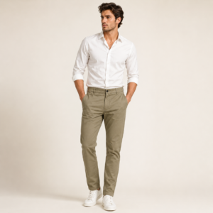 Trendy Linen Pants For Men's - Stone Beige