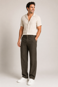 Olive  Linen Pant for Men