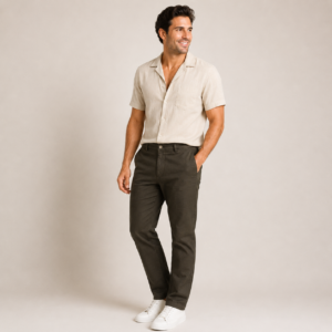 Olive  Linen Pant for Men