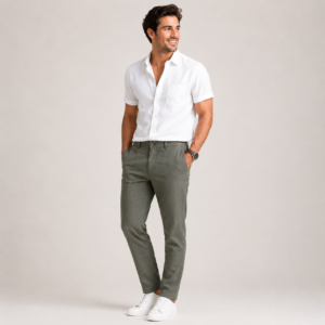Grey Linen  Pant for Men