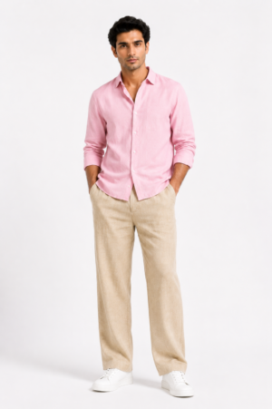 Beige Premium Linen Pant for Men
