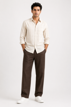 Coffee Premium Linen Pant for Men