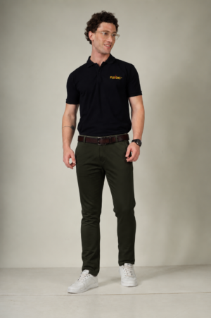 Olive Green  Cotton Trousers For Men