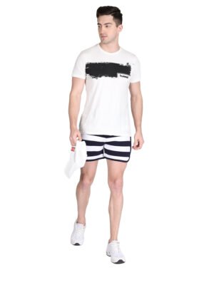 Horizontal Striped Dry Fit Short for Men