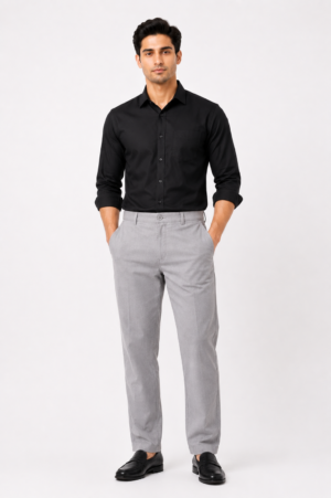 Ash Grey Suede Touch Chinos