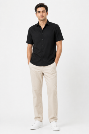 Cream Satin Touch Chinos