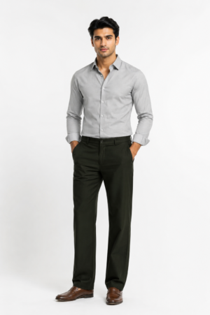 Olive Satin Touch Chinos