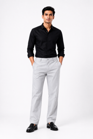 Ligh Grey Satin Touch Chinos