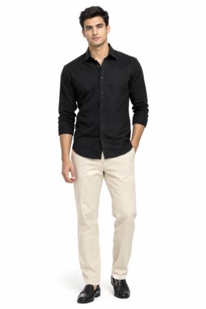 Cream Suede Touch Chinos