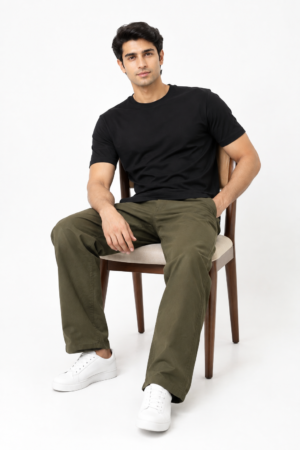 Mehndi Suede Touch Chinos